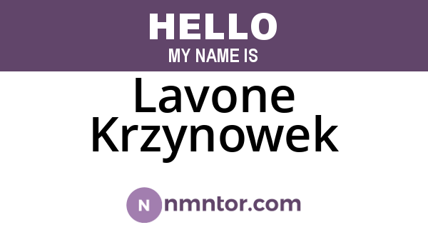 Lavone Krzynowek