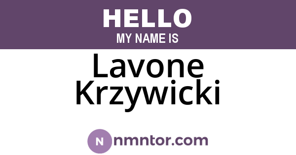 Lavone Krzywicki