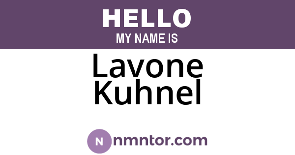 Lavone Kuhnel