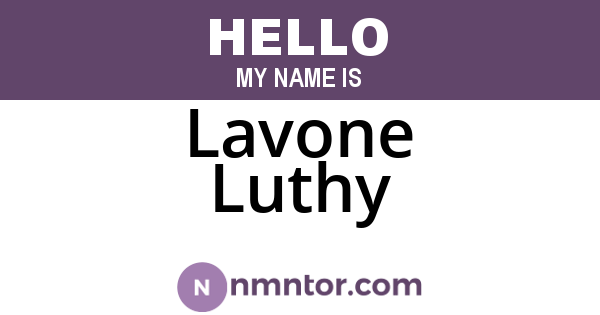 Lavone Luthy
