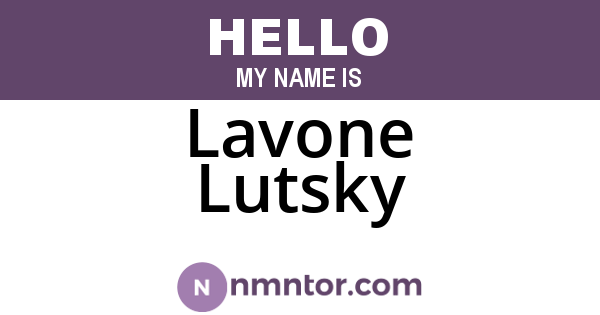 Lavone Lutsky