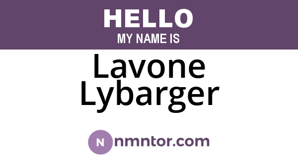 Lavone Lybarger