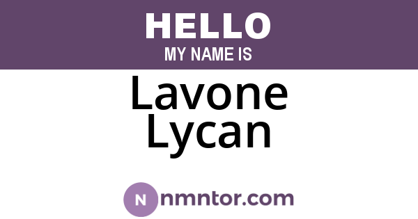 Lavone Lycan