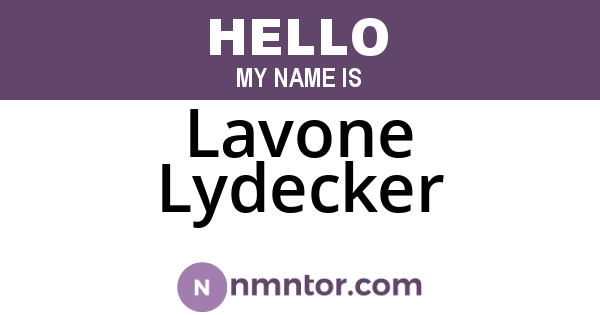 Lavone Lydecker