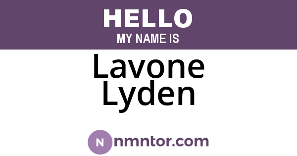 Lavone Lyden