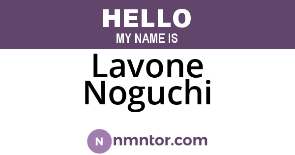 Lavone Noguchi