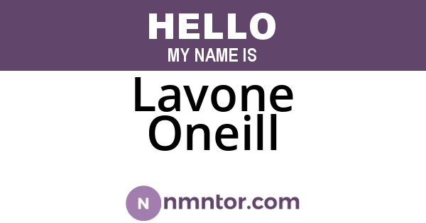 Lavone Oneill