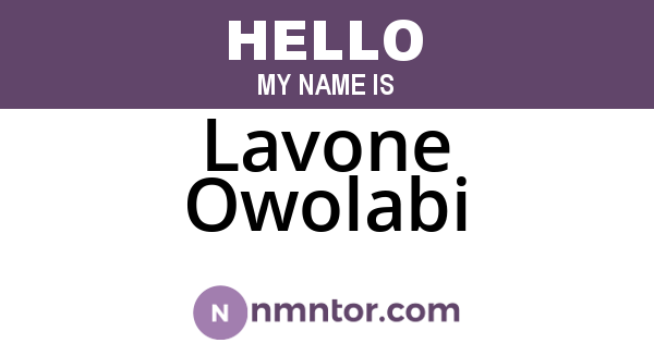 Lavone Owolabi