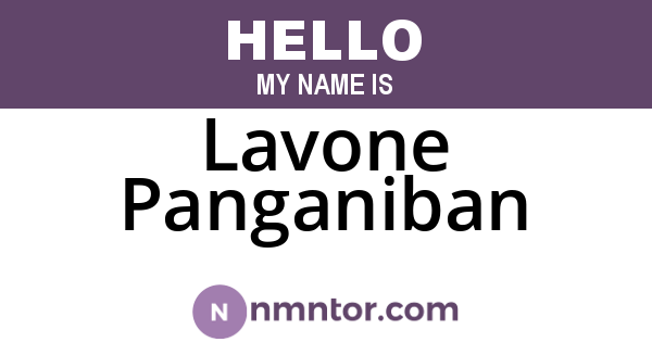 Lavone Panganiban