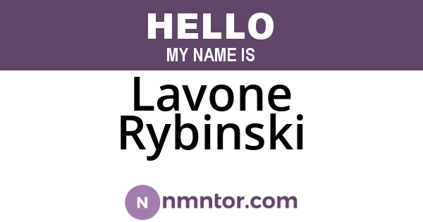 Lavone Rybinski