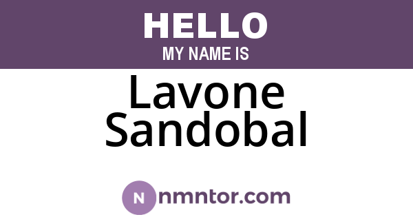 Lavone Sandobal