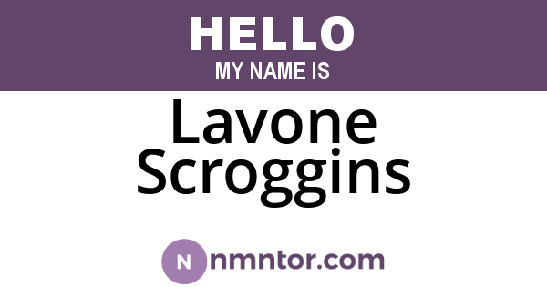 Lavone Scroggins