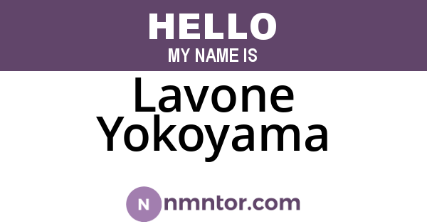 Lavone Yokoyama