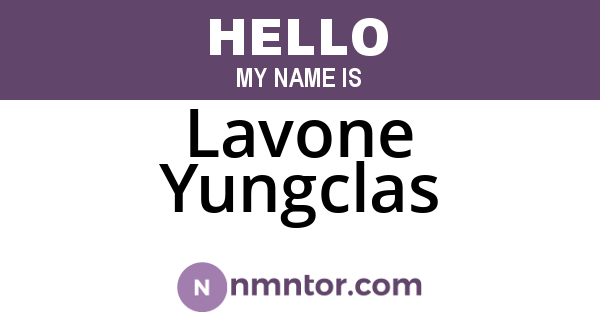 Lavone Yungclas