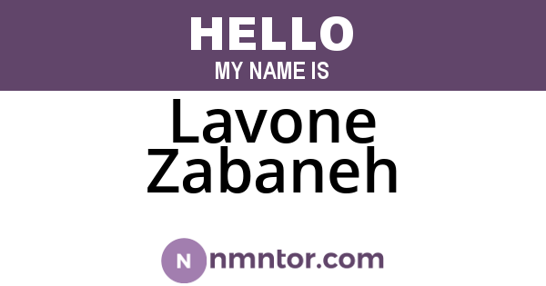 Lavone Zabaneh