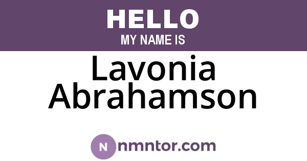 Lavonia Abrahamson