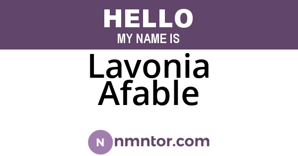 Lavonia Afable