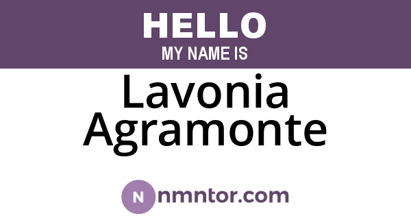 Lavonia Agramonte
