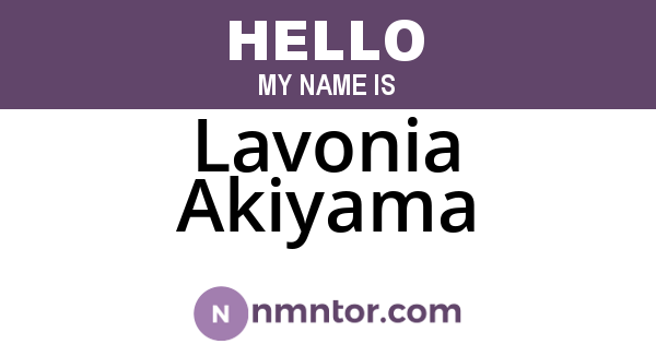 Lavonia Akiyama