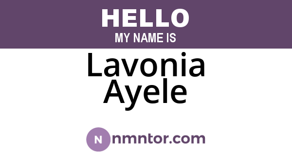 Lavonia Ayele