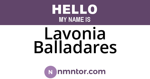 Lavonia Balladares