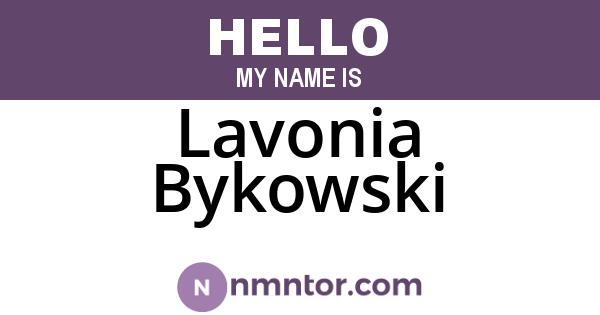 Lavonia Bykowski