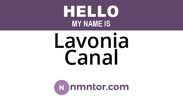 Lavonia Canal