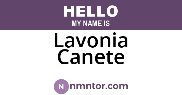Lavonia Canete