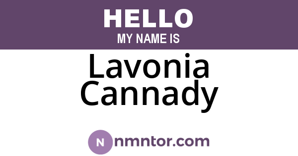 Lavonia Cannady