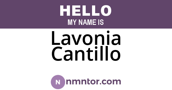 Lavonia Cantillo