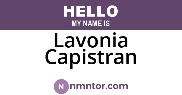 Lavonia Capistran