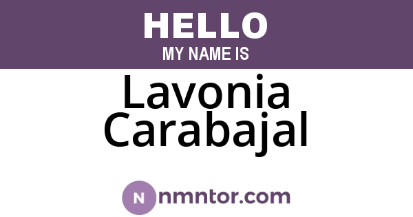 Lavonia Carabajal