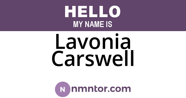 Lavonia Carswell
