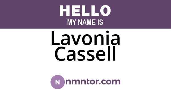 Lavonia Cassell