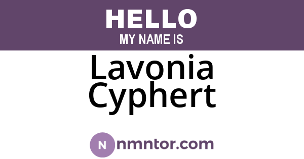 Lavonia Cyphert