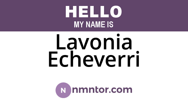 Lavonia Echeverri