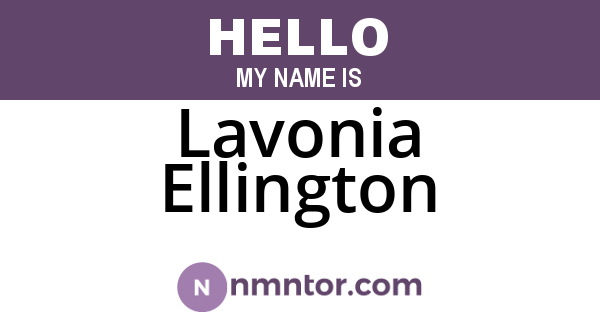 Lavonia Ellington