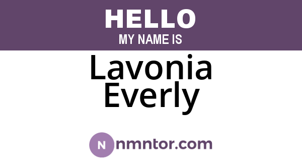 Lavonia Everly