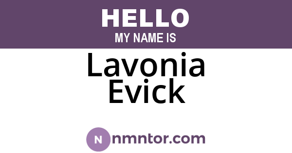 Lavonia Evick