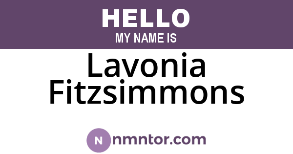 Lavonia Fitzsimmons