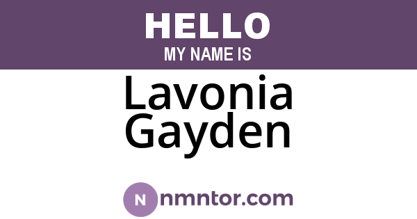 Lavonia Gayden