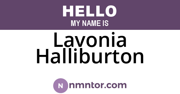 Lavonia Halliburton