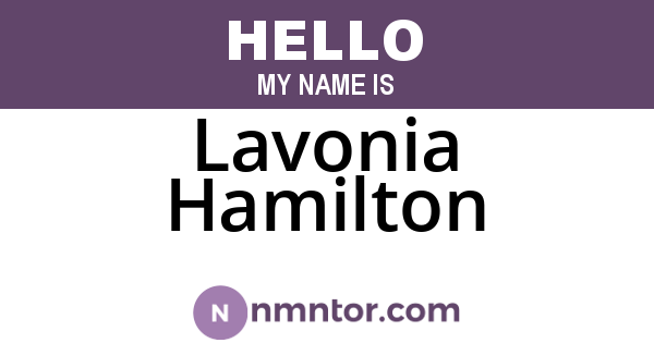 Lavonia Hamilton