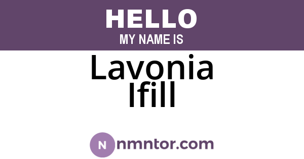 Lavonia Ifill