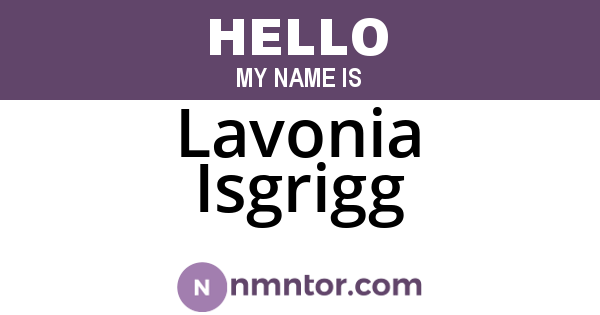 Lavonia Isgrigg