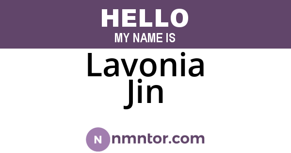 Lavonia Jin