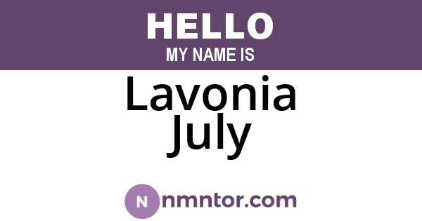 Lavonia July