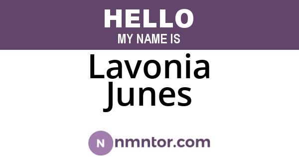 Lavonia Junes