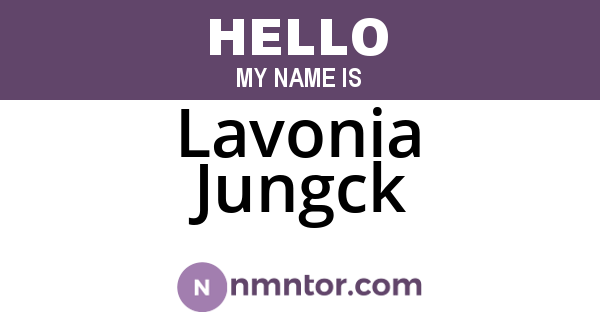 Lavonia Jungck
