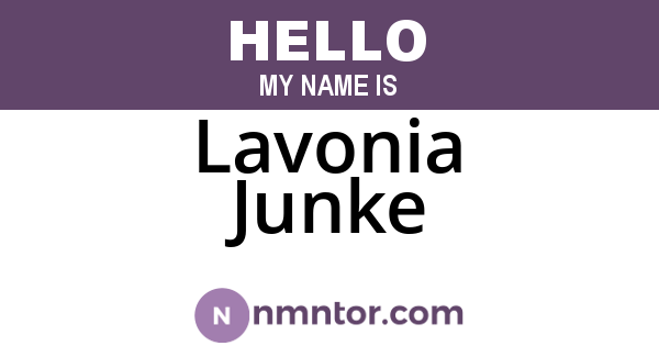 Lavonia Junke
